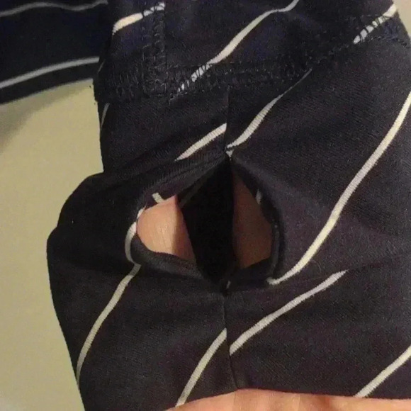 Reebok black white stripe long sleeve T-shirt women's small - Picture 3 of 5